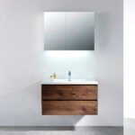 MUEBLE PARA BAÑO CON ESPEJO Y LAVAMANOS SLICE 0.99x0.47x0.50M - Imagen 2