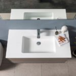 MUEBLE PARA BAÑO CON ESPEJO Y LAVAMANOS SLICE 0.99x0.47x0.50M - Imagen 6