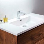 MUEBLE PARA BAÑO CON ESPEJO Y LAVAMANOS SLICE 0.99x0.47x0.50M - Imagen 7
