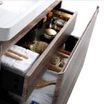 MUEBLE PARA BAÑO CON ESPEJO Y LAVAMANOS HAPPY 0.99x0.47x0.45M - Imagen 2