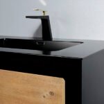 MUEBLE PARA BAÑO CON ESPEJO Y LAVAMANOS FELIX 0.75x0.48x0.55M - Imagen 2