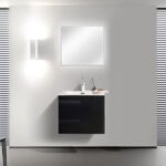 MUEBLE PARA BAÑO CON ESPEJO Y LAVAMANOS VITALE 0.90x0.45x0.50M